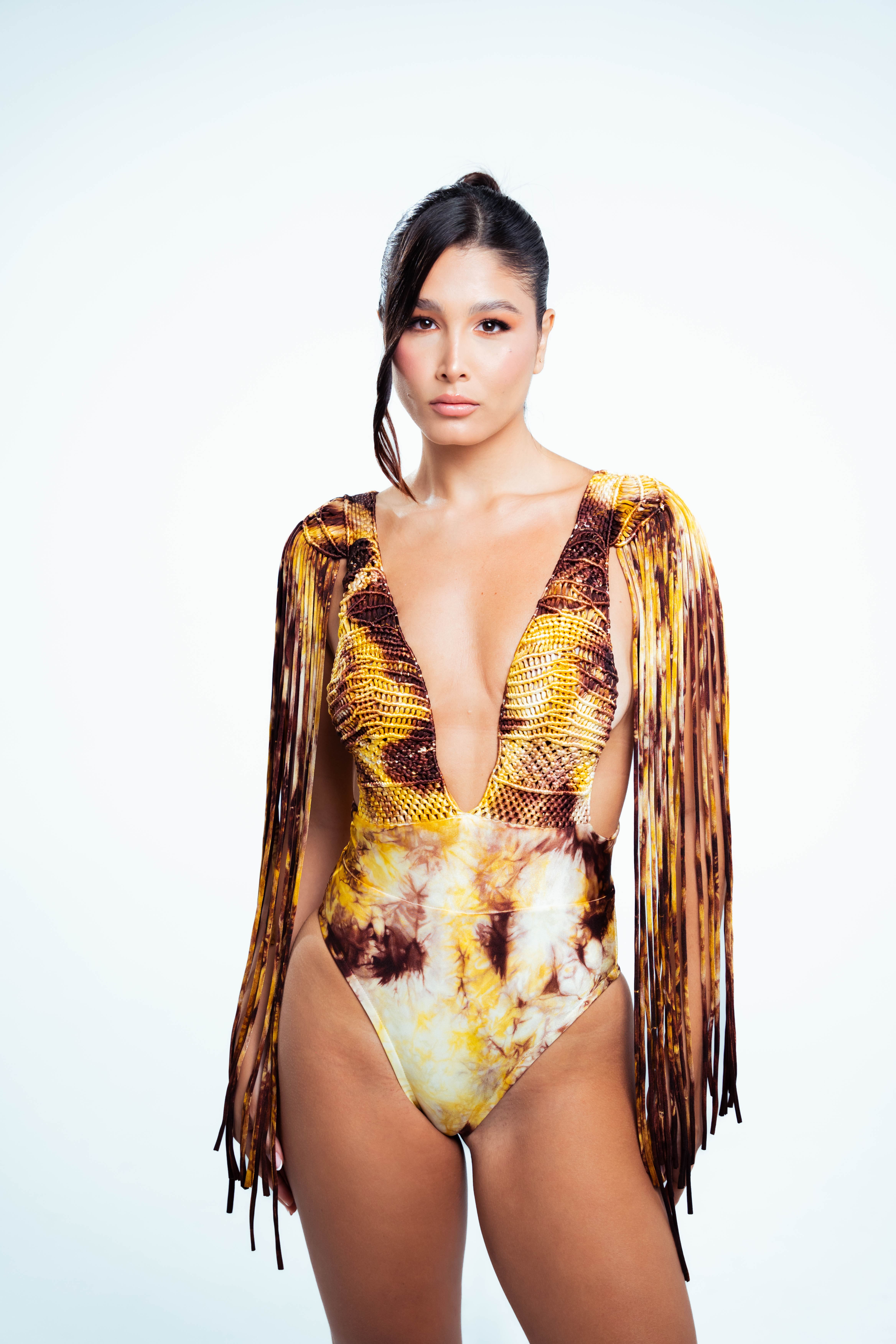 Selene One Piece  - Yellow Brown