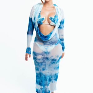 Cover Up Dress - Blue Ivory