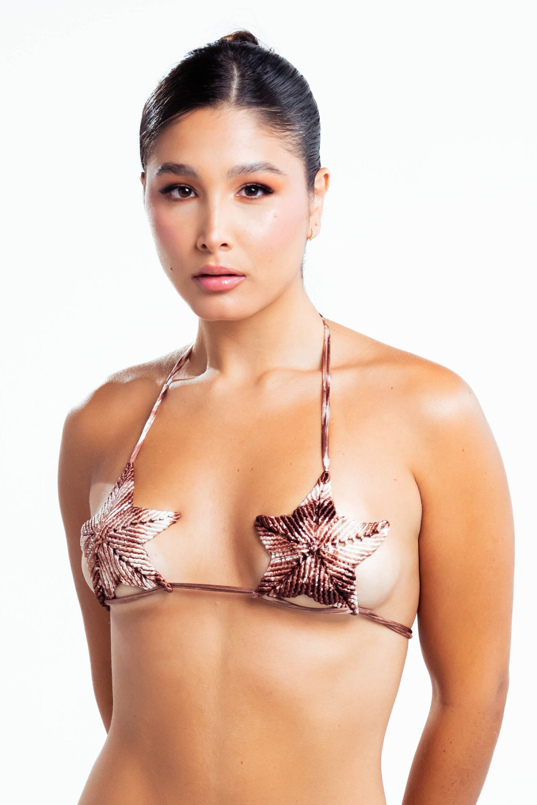 Star of Solmare Top - Brown Ivory